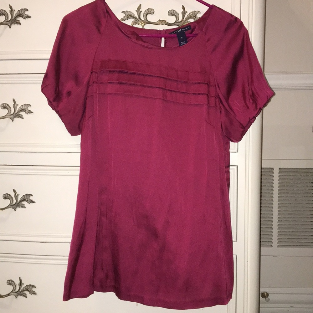 Maroon satin Blouse
